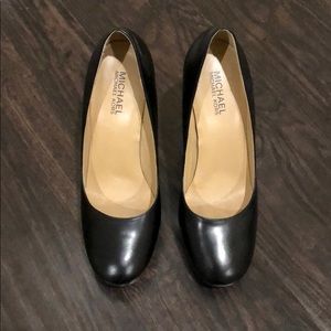 Michael Kors Black leather platform heels 6.5 M
